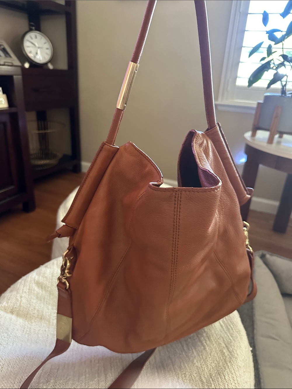 Foley + Corinna Tan Leather Shoulder Hobo